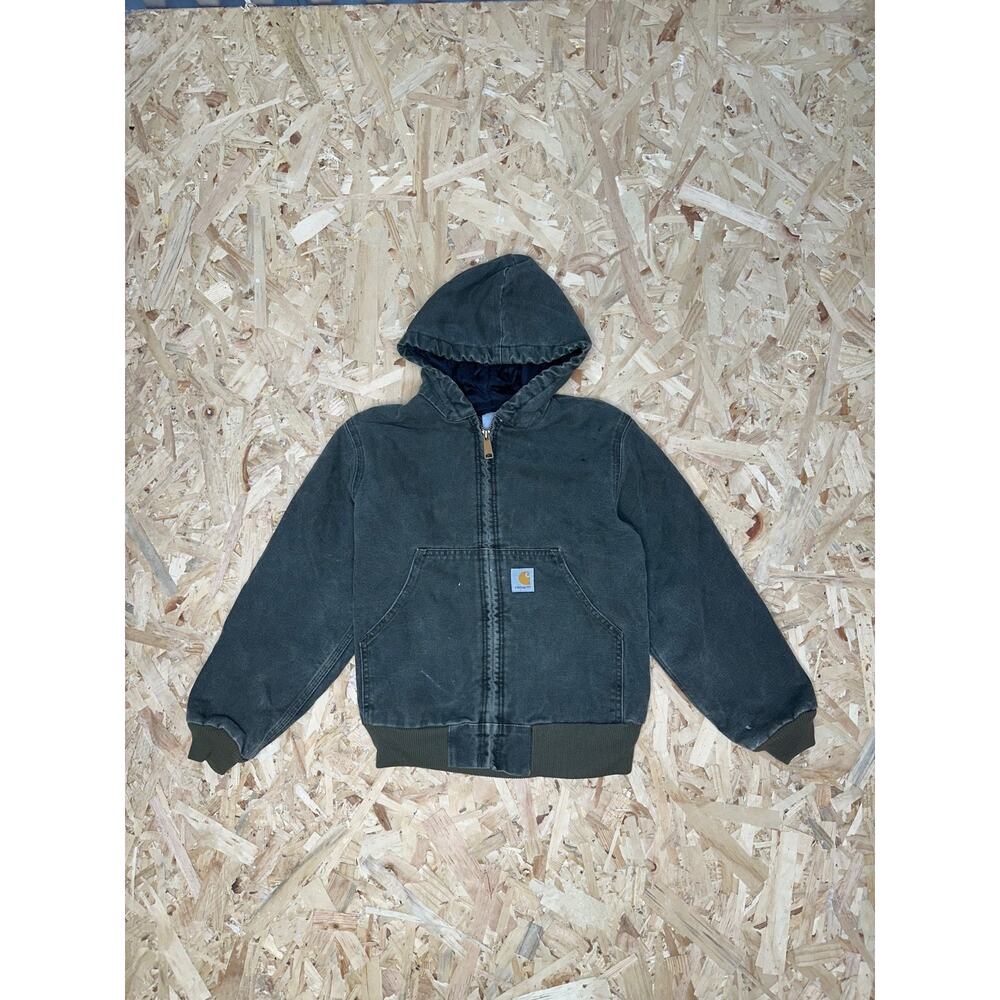 Carhartt Vintage Kids Boys Jacket Coat Green Sz M